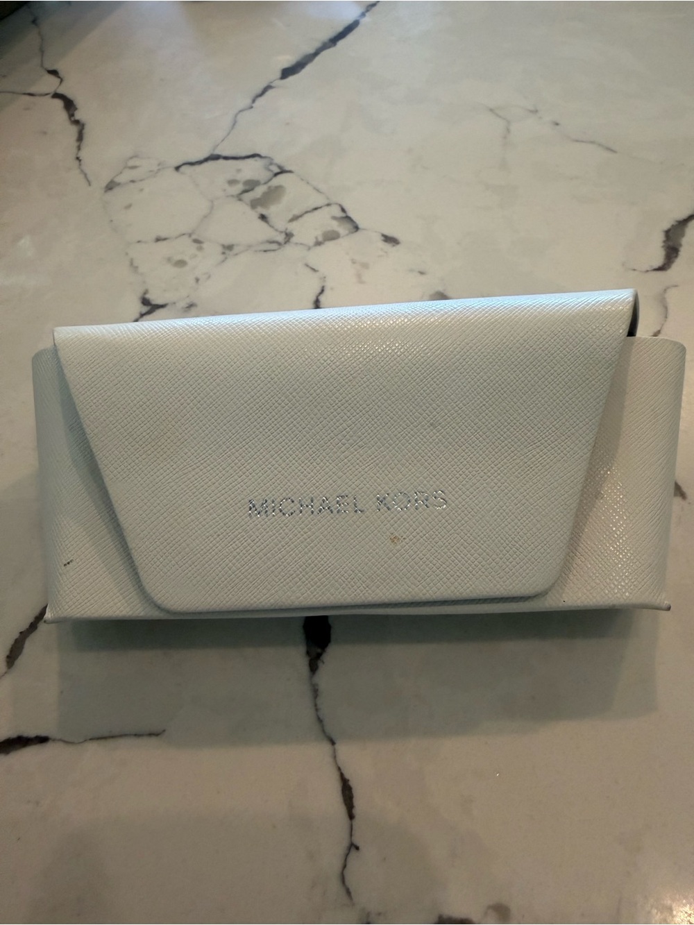 Michael Kors Pale Blue Textured Sunglasses Case
